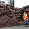 People Are Taking Selfies With This Giant Meat Pile Shaped Like Mount Rushmore